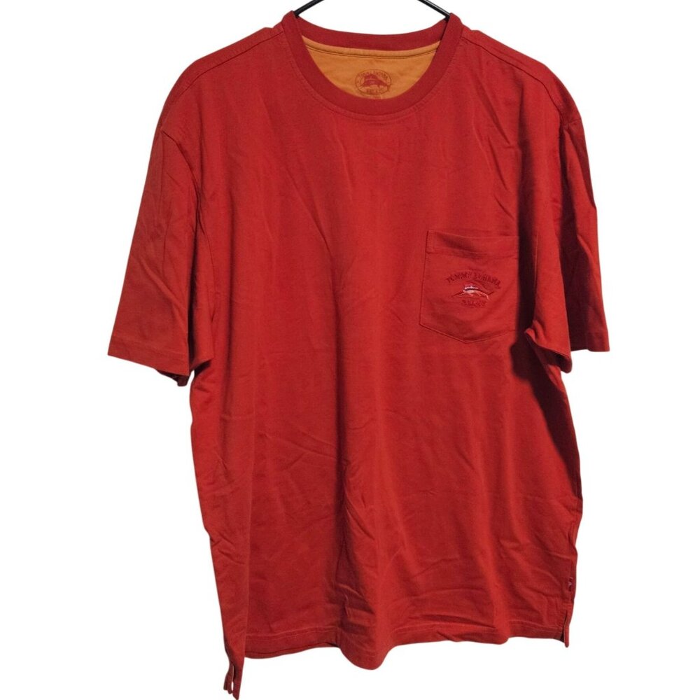Tommy Bahama Red Pocket Tee Mens Size XL Relax Marlin Logo Short Sleeve T-Shirt